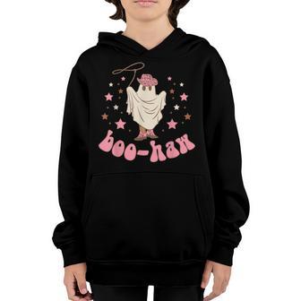 Halloween Boo Haw Ghost Western Cowboy Cowgirl Funny Spooky V3 Youth Hoodie - Thegiftio UK