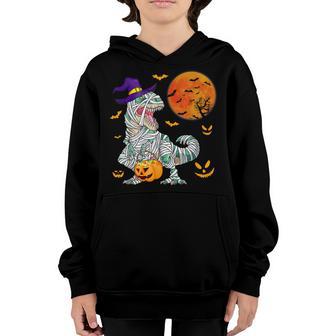Halloween Boys Men Dinosaur T Rex Mummy Pumpkin Kids V2 Youth Hoodie - Thegiftio UK