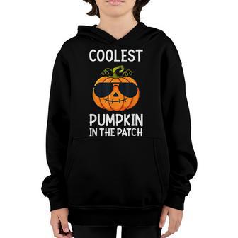 Halloween Coolest Pumpkin In The Patch Boys Girls Kids V2 Youth Hoodie - Thegiftio UK