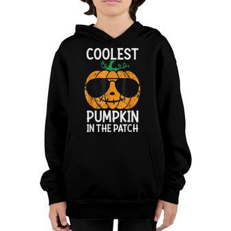 Halloween Coolest Pumpkin In The Patch Boys Girls Kids V3 Youth Hoodie - Thegiftio UK