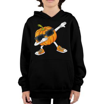 Halloween Dabbing Pumpkin Thanksgiving Day Boys Girls Kids Youth Hoodie - Thegiftio UK