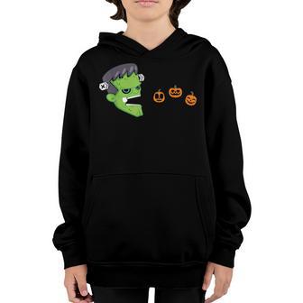 Halloween Frankenstein Eating Ghost Gamer Men Women Kids V2 Youth Hoodie - Thegiftio UK
