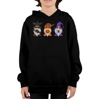 Halloween Gnomes Cute Autumn Pumpkin Fall Holiday Women Girl V29 Youth Hoodie - Thegiftio UK