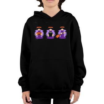 Halloween Gnomes Cute Autumn Pumpkin Fall Holiday Women Girl V33 Youth Hoodie - Thegiftio UK