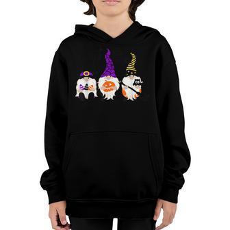 Halloween Gnomes Cute Autumn Pumpkin Fall Holiday Women Girl V34 Youth Hoodie - Thegiftio UK