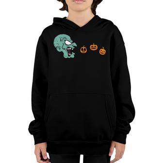 Halloween Zombie Eating Ghost Gamer Men Women Kids V3 Youth Hoodie - Thegiftio UK
