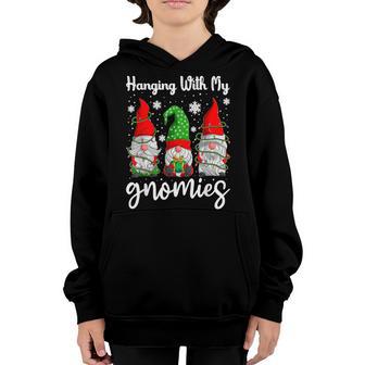 Hanging With My Gnomies Christmas Kids Gnomes Xmas Youth Hoodie - Thegiftio UK