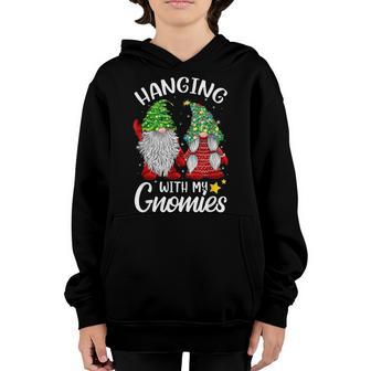 Hanging With My Gnomies Funny Christmas Gnome Men Women Kids Youth Hoodie - Thegiftio UK