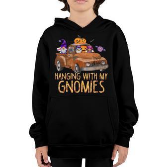 Hanging With My Gnomies Funny Halloween Gnomes Costume Kids Youth Hoodie - Thegiftio UK
