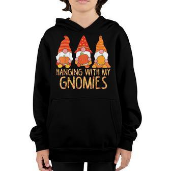 Hanging With My Gnomies Funny Halloween Gnomes Costume Kids Youth Hoodie - Thegiftio UK