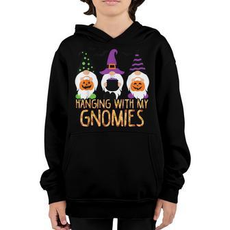 Hanging With My Gnomies Funny Halloween Gnomes Costume Kids Youth Hoodie - Thegiftio UK