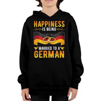 Happiness Is Being Married To A German Girl Wife Husband Youth Hoodie - Thegiftio UK