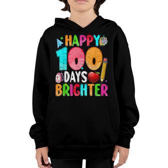 Happy 100 Days Brighter For Teachers Kids Boys Girls Youth Hoodie - Thegiftio UK