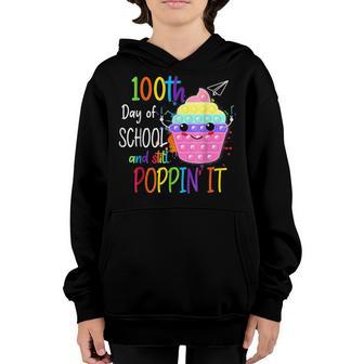 Happy 100 Days Of School And Still Poppin 100Th Day Pop It V3 Youth Hoodie - Thegiftio UK