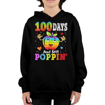 Happy 100 Days Of School And Still Poppin 100Th Day Pop It V5 Youth Hoodie - Thegiftio UK