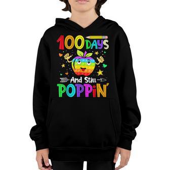 Happy 100 Days Of School And Still Poppin 100Th Day Pop It V6 Youth Hoodie - Thegiftio UK
