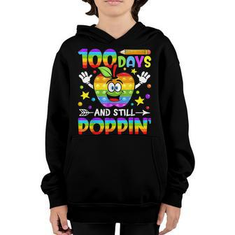 Happy 100 Days Of School And Still Poppin 100Th Day Pop It Youth Hoodie - Seseable
