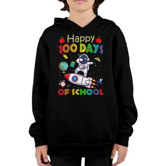 Happy 100 Days Of School Astronaut Outer Space Kids Child V2 Youth Hoodie - Seseable