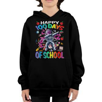 Happy 100 Days Of School Astronaut Outer Space Kids Child Youth Hoodie - Seseable