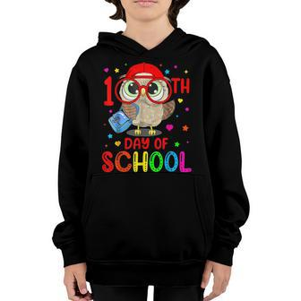 Happy 100 Days Of School Cute Owl Teachers 100 Days Smarter Youth Hoodie - Seseable