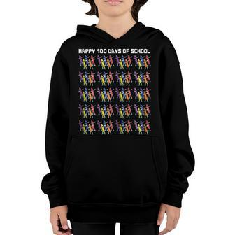 Happy 100 Days Of School Dabbing Crayon Shirts For Kids Youth Hoodie | Mazezy