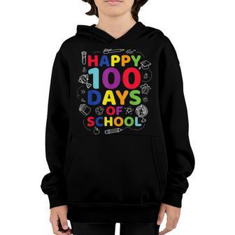 Happy 100 Days Of School Fun For Teachers & Students Youth Hoodie - Seseable