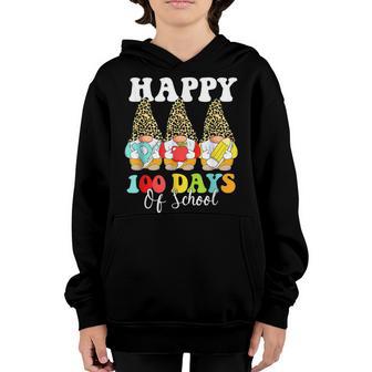 Happy 100 Days Of School Gnome Teacher Sudent 100Th Day Youth Hoodie - Thegiftio UK