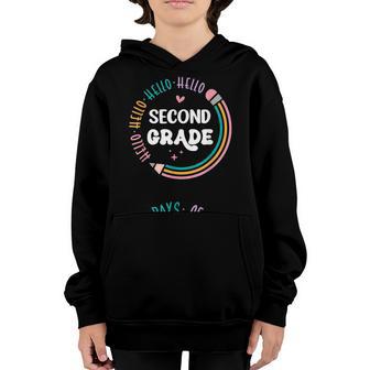 Happy 100 Days Of Second Grade Back To School 100Th Day Youth Hoodie - Thegiftio UK