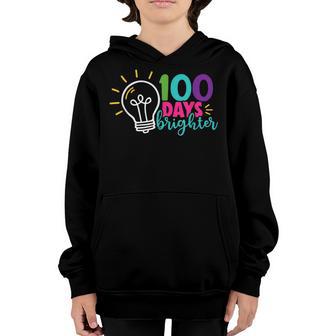 Happy 100Th Day 100 Days Brighter Teacher School Kids Youth Hoodie - Thegiftio UK