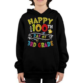 Happy 100Th Day Of 3Rd Grade Funny 100 Days Of School V7 Youth Hoodie - Seseable