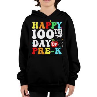 Happy 100Th Day Of Pre-K 100 Days School Teacher Kids Youth Hoodie - Thegiftio UK