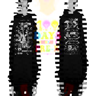 Happy 100Th Day Of Pre K Funny 100 Days School Youth Hoodie - Seseable