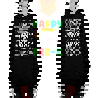 Happy 100Th Day Of Pre-K Funny 100 Days School Youth Hoodie - Seseable