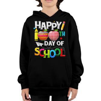 Happy 100Th Day Of School 100 Days Of School Girl Boy Kids Youth Hoodie - Thegiftio UK