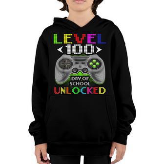 Happy 100Th Day Of School For Teacher & Student Video Gamer V2 Youth Hoodie - Thegiftio UK
