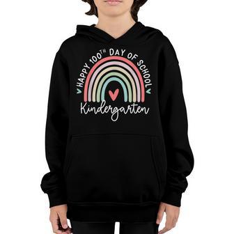 Happy 100Th Day Of School Kindergarten 100 Days Of School Youth Hoodie - Thegiftio UK