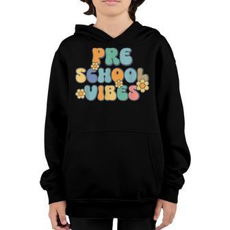 Happy 100Th Day Of School Preschool Vibes Back To School Youth Hoodie - Thegiftio UK