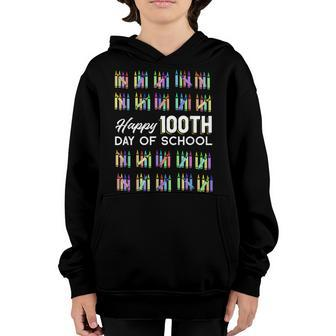 Happy 100Th Day Of School Student 100 Days Of School Youth Hoodie - Seseable