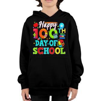 Happy 100Th Day Of School Teacher Kids 100 Days Smarter V2 Youth Hoodie - Thegiftio UK