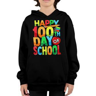 Happy 100Th Day Of School Teacher Kids Child Happy 100 Days V2 Youth Hoodie - Seseable