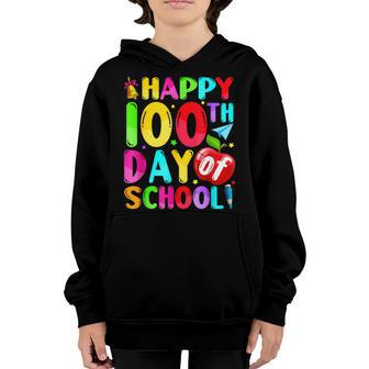 Happy 100Th Day Of School Teacher Kids Child Happy 100 Days V4 Youth Hoodie - Thegiftio UK
