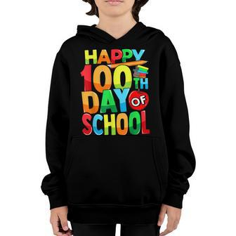 Happy 100Th Day Of School Teacher Kids Child Happy 100 Days Youth Hoodie - Seseable