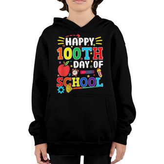 Happy 100Th Day Of School Teachers 100 Days V7 Youth Hoodie - Thegiftio UK