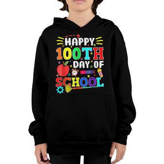 Happy 100Th Day Of School Teachers Kids Child Happy 100 Days Youth Hoodie - Thegiftio UK