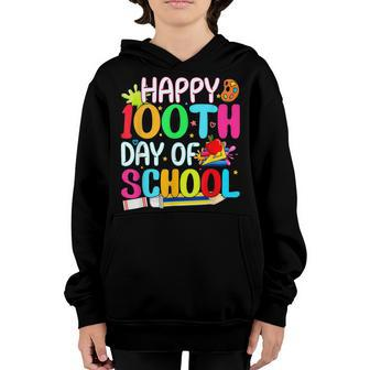 Happy 100Th Day Of School Teachers Kids Happy 100 Days Youth Hoodie - Seseable