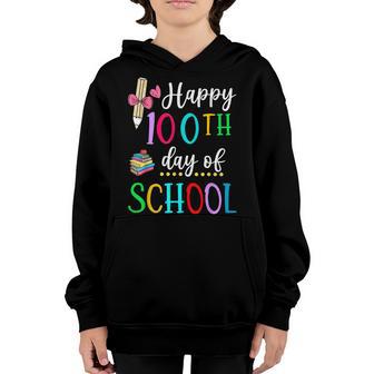 Happy 100Th Day Of School Teachers Students Kids Women Girls V5 Youth Hoodie - Thegiftio UK
