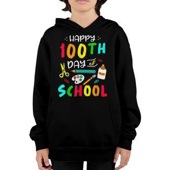 Happy 100Th Day Of School Teachers Students Kids Women Girls Youth Hoodie - Thegiftio UK