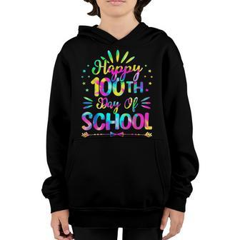 Happy 100Th Day Of School Tie Dye 100 Days Smarter Youth Hoodie - Thegiftio UK