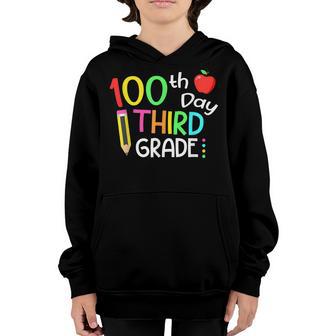 Happy 100Th Day Third Grade Back To School Youth Hoodie - Thegiftio UK