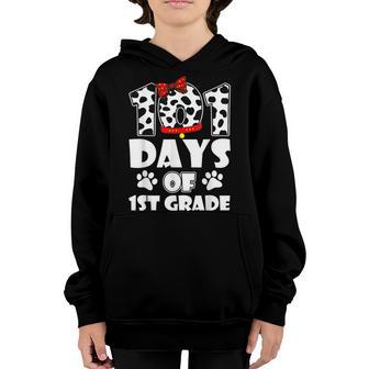 Happy 101 Days School 1St Grade Dog 100 Days Smarter Student Youth Hoodie - Thegiftio UK